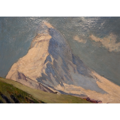 Tableau \"Cervin\" signé F. PORTIER