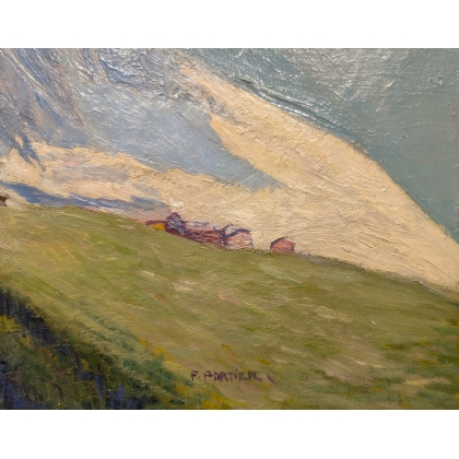 Tableau \"Cervin\" signé F. PORTIER