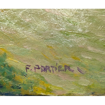Tableau \"Cervin\" signé F. PORTIER