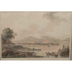 Engraving entitled ‘View of Yverdon’, signed ABERLI.  at Moinat SA  – Antiques and decorative items –  Engravings, lithographs