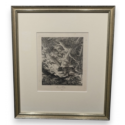 Gravure "Chien" par RIDINGER