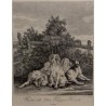 Gravure "Chiens" par RIDINGER