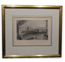 Gravure "Pont couvert" par BARTLETT
