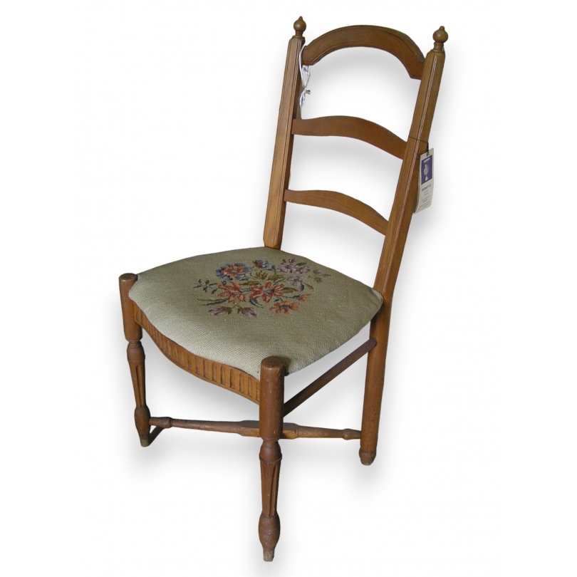 Provençal chair in cherry wood, backrest by  Moinat SA  - Antiques and interior design