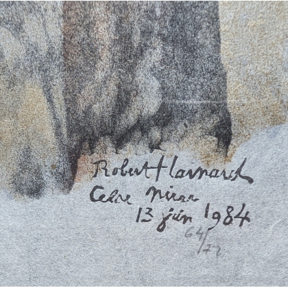 Engraving entitled ‘Chamois’, signed by Robert HAINARD