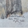Engraving entitled ‘Chamois’, signed by Robert HAINARD