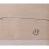 Dessin à l'encre "Guitare" signé MB