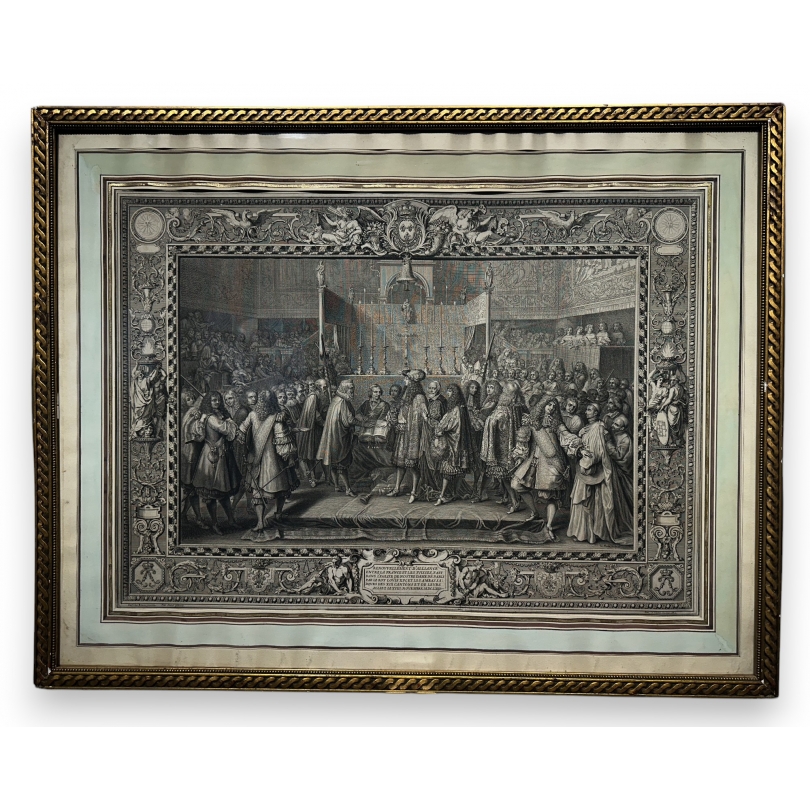 Engraving ‘Switzerland – France’ by C LE BRUN