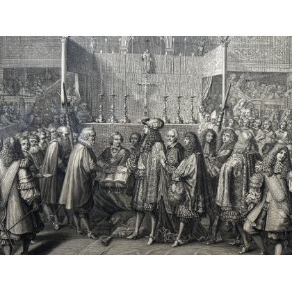 Engraving ‘Switzerland – France’ by C LE BRUN