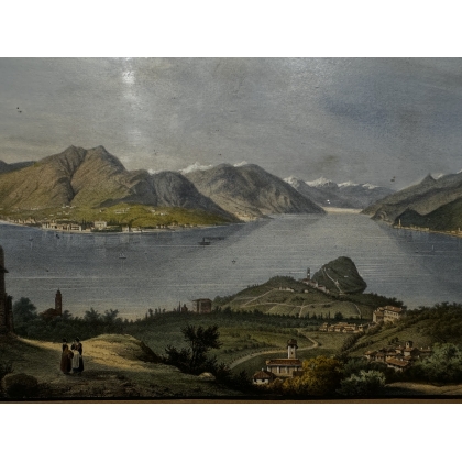 Engraving: ‘Panorama of Lake Como’