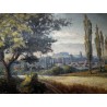 Tableau \"Campagne\" signé G.W. DROZ