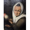 Tableau \"Femme filant\" d\'après MURILLO