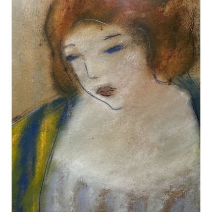 Pastel "Femme" signé CHENIN