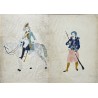 Paire d'aquarelles "Armée Française"