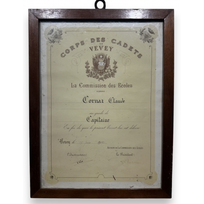 Engraving: ‘Cadet Certificate’