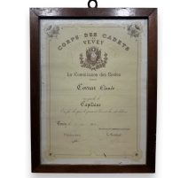 Gravure "Brevet de Cadet"
