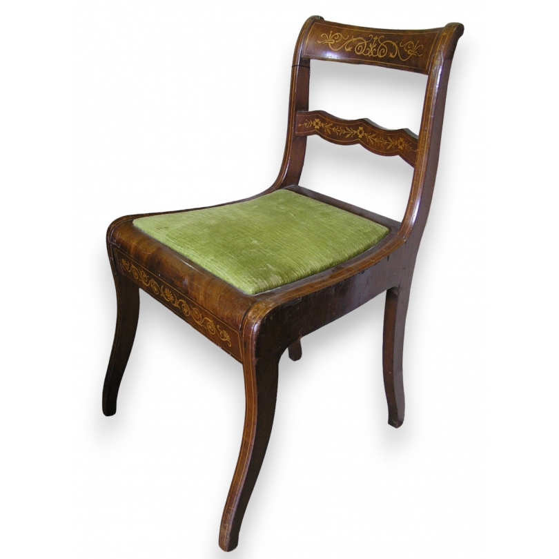 Chaise Louis-Philippe en acajou