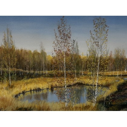 Pastel "Bois des Lattes" signé GERSTER