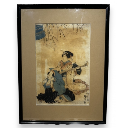 Japanese print: ‘Music’
