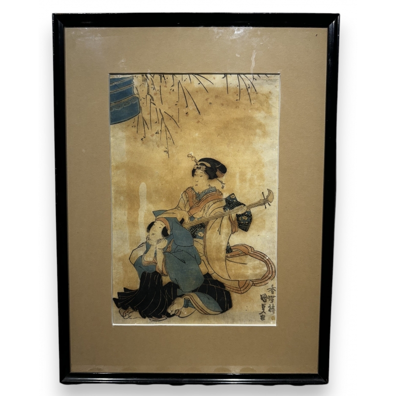 Estampe japonaise "Musique"