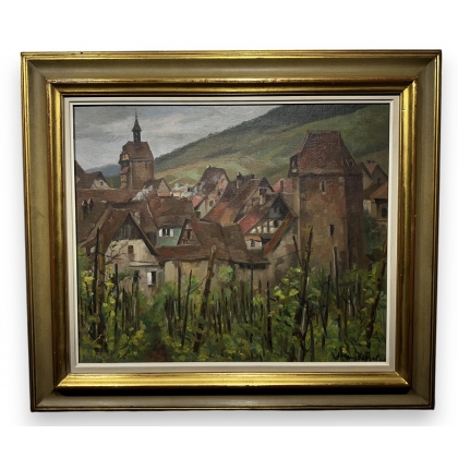 Tableau \"Riquewihr\" signé GACHOT