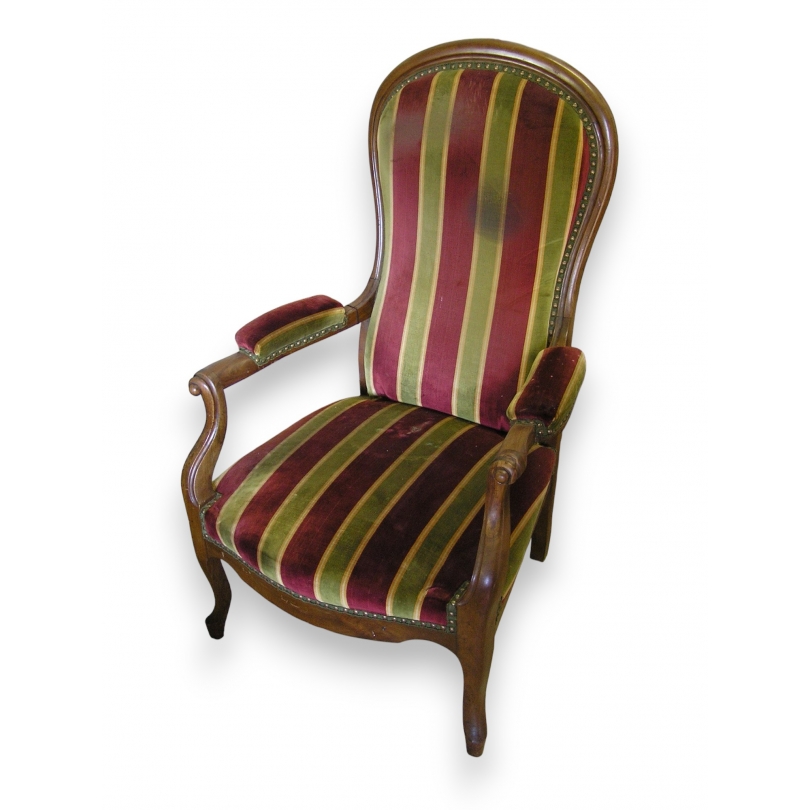 Fauteuil Voltaire en noyer