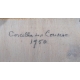 Tableau "Corcelles-près-Concise" signé G. DP.