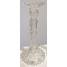 A pair of moulded glass candle holders from Portieux