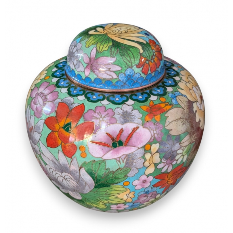 Pot à gingembre en bronze cloisonné