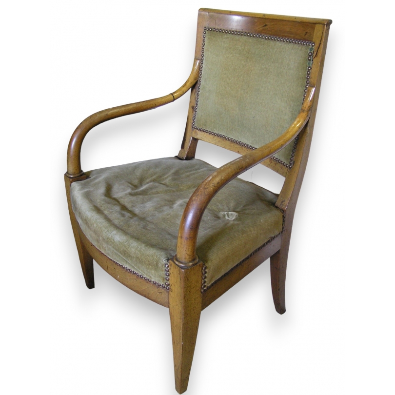 Fauteuil Directoire en noyer