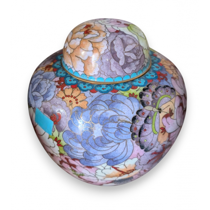 Pot à gingembre en bronze cloisonné