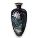 Vase en bronze cloisonné Grue