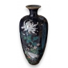 Vase en bronze cloisonné Grue