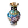 Cloisonné bronze vase with a floral design