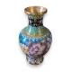 Vase en bronze cloisonné Fleurs