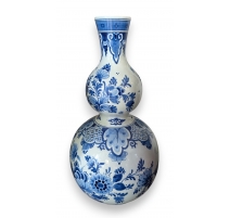Vase double gourde en faïence de Delft