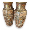 Paire de vases en porcelaine Satsuma