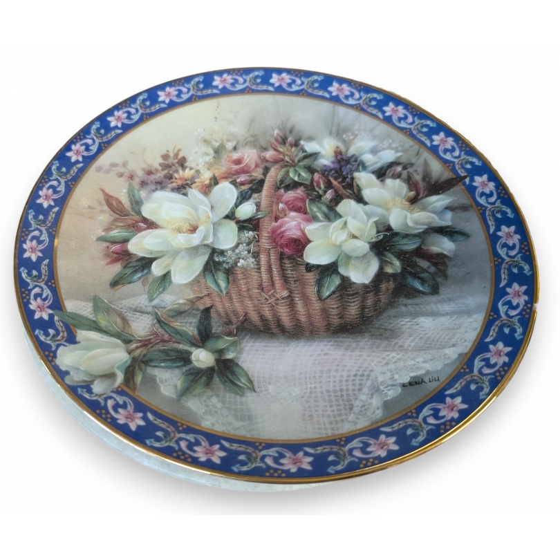 Assiette \"Magnolias\" par Lena Liu