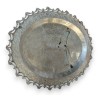 Oval silver-coloured metal dish