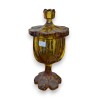Yellow cut crystal tumbler