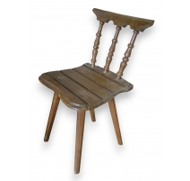 Chaise escabelle en bois