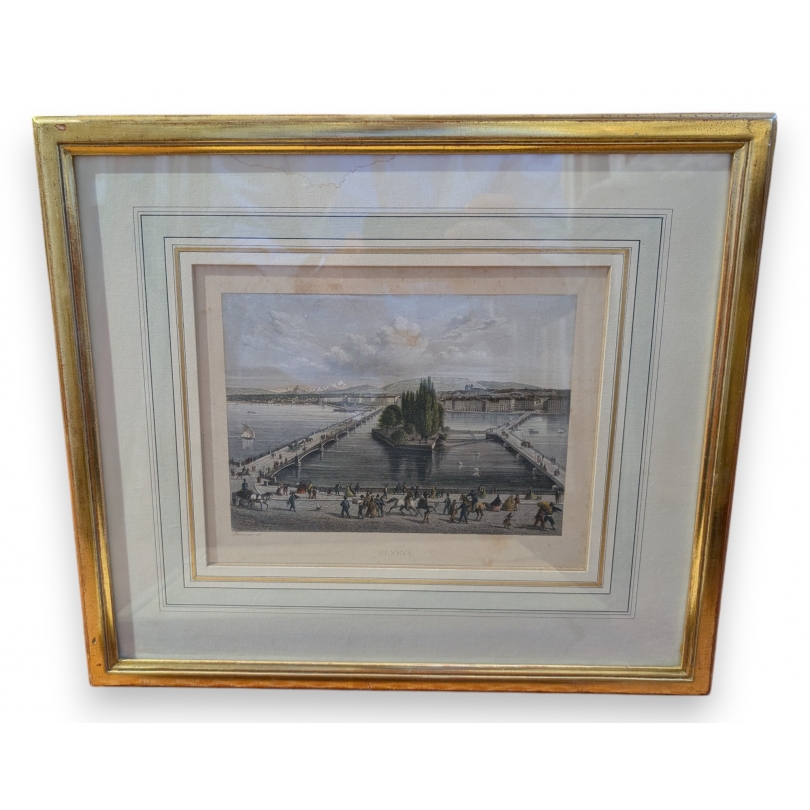 Gravure "Genève" par HEISINGER
