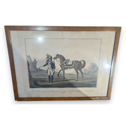 Engraving ‘Third Suite of Horses’ by VERNET