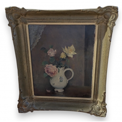 Tableau \"Nature morte\" signé BRESSLER