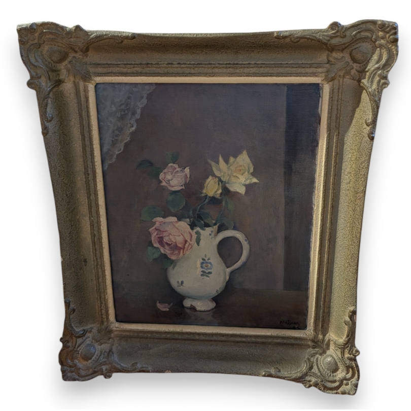 Tableau \"Nature morte\" signé BRESSLER