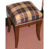 Square Louis-Philippe stool in walnut. Available from  Moinat SA  - Antiques and home décor