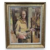 Tableau \"Auto-portrait\" signé P. PERRELET 1935