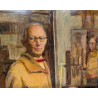 Tableau \"Auto-portrait\" signé P. PERRELET 1935