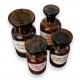 Lot de 4 pots à pharmacie en verre brun