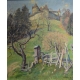 Tableau "Château de Gruyères" signé H ROBERT